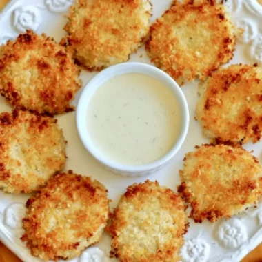 Easy homemade chicken nuggets crispy and golden brown on a plate