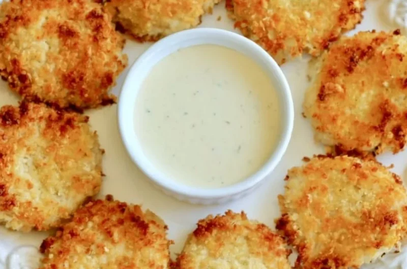 Easy homemade chicken nuggets crispy and golden brown on a plate